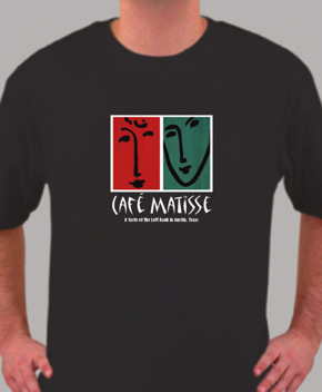 Cafe Matisse t-shirt
design, 2005.