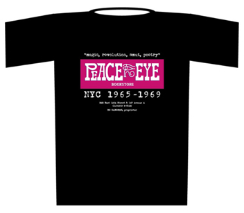 Peace Eye Bookstore t-shirt design, celebrating the iconic NYC East Village cultural omphalos.