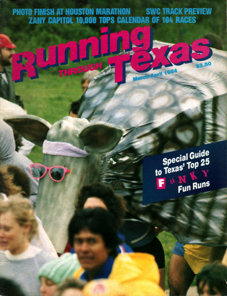 Running Through Texas, cover and magazine design, March-April 1984